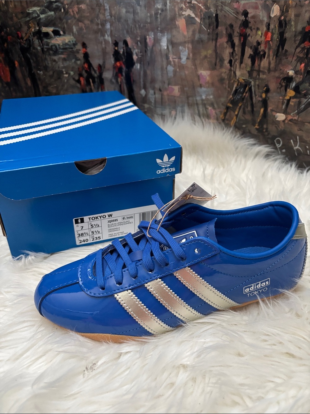 🔥🔥🔥Adidas Tokyo Sneakers  in Patent Royal Blue🔥🔥🔥